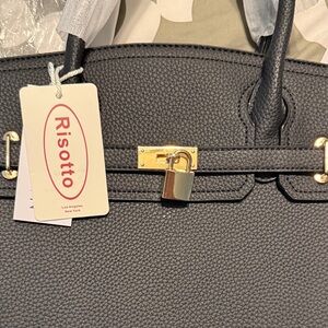 For Sale: Risotto Black Satchel Handbag – Brand New!